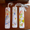 3 Hand drawn angel bookmarks 