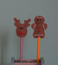 embroidered reindeer head pencil topper complete with pencil - Image 2