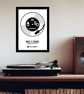 A4 printable artwork featuring 7" vinyl with personalised label and Spotify code