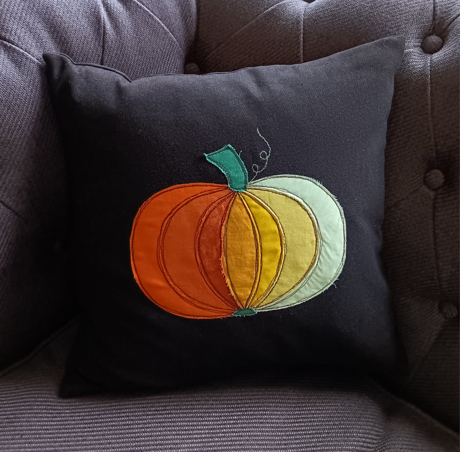 Autumn Pumpkin Square Cushion