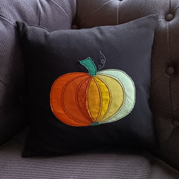 Autumn Pumpkin Square Cushion