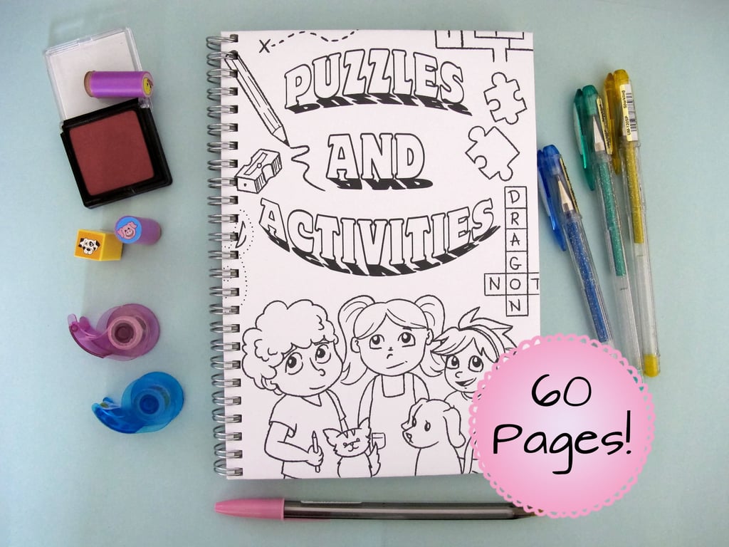 Kids Activity Book, 60 Page Puzzle Book, Ages 5-7
