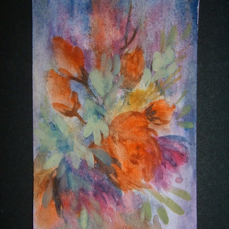 floral impressions original art painting watercolour ref 98