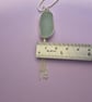 Beautiful Unique Foam Color Seaham Seaglass Pendant Necklace  Sterling Silver  - Image 9
