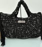 Handmade crochet small tassel tote