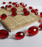 Garnet Glow Faceted Acrylic Beaded Necklace - Image 8