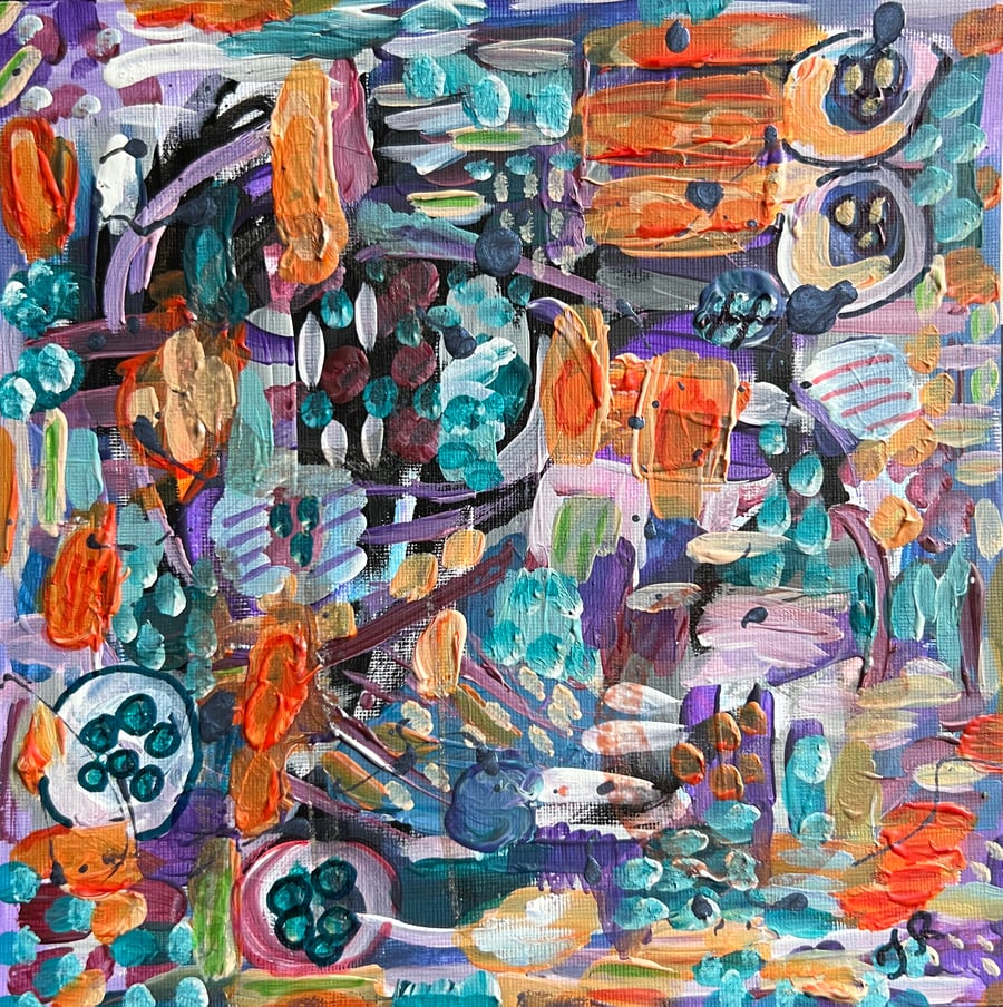 Acrylic Abstract painting  - Messy Thought