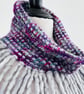 Handmade Silk and Merino Wool Cowl, - Image 7