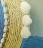 Blue, Off White & Shell Semi Circle Macrame Wall, Shelf & Console Table Decor - Image 7