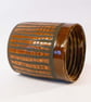 Planter or Utensil Holder Black Clay striped glaze. - Image 2