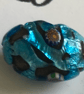 22 Vintage Handmade Blue Glass Foil & Millefiori Beads - Image 5