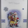 Handmade Santa Decoupage Christmas Card,personalise