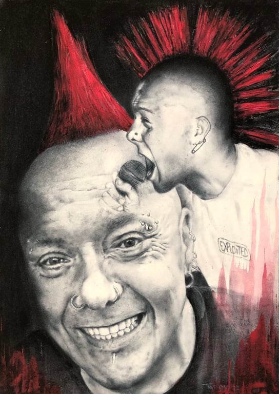 Wattie punk art portrait print