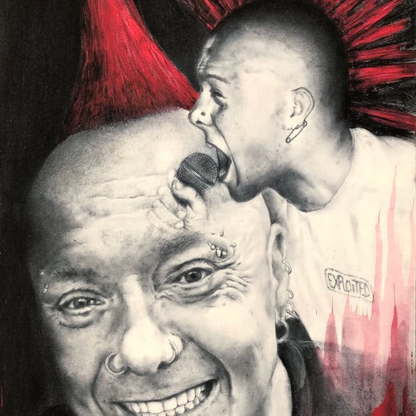 Wattie punk art portrait print