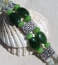Nephrite Jade, Peridot & Green Prehnite Gemstone Beaded Bracelet "Serene Glory" - Image 5
