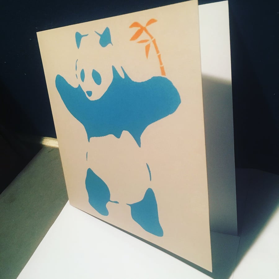 New baby card - panda 