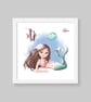 Mermaid wall prints, mermaid nursery wall decor, mermaid wall decor - Image 4