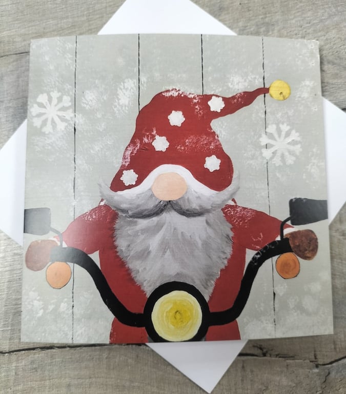 Santa gonk on his Harley