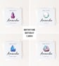 Birthstone Birthday Card - Gemstone Anniversary Card