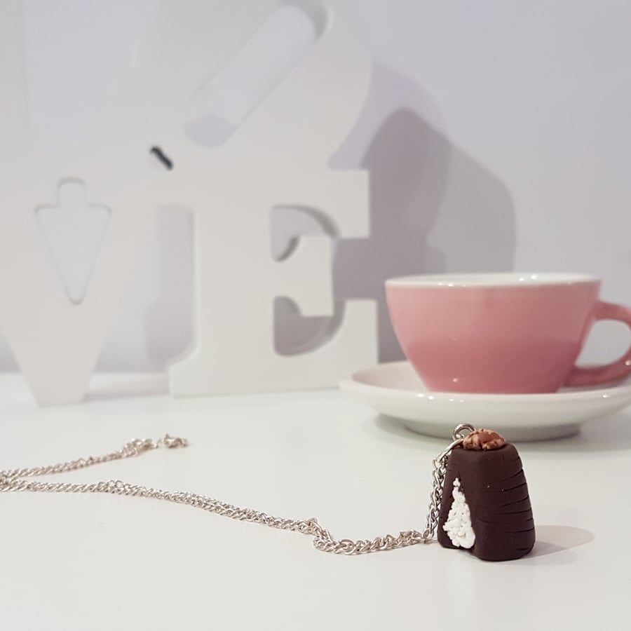 Retro Walnut Whip chocolate necklace OR keyring Quirky, unique, fun