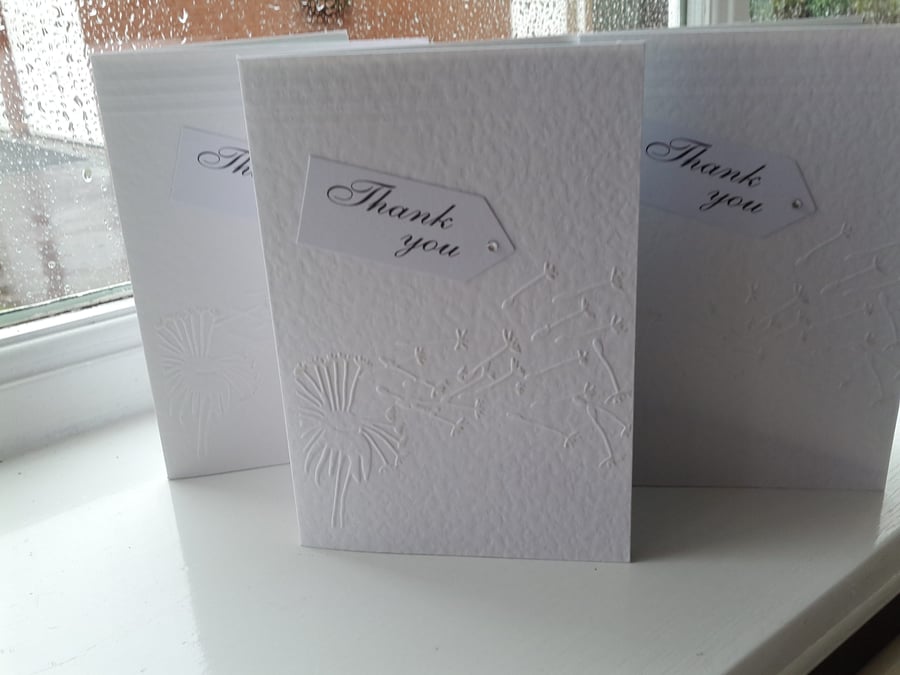 Pack of 3 dandelion thank you cards