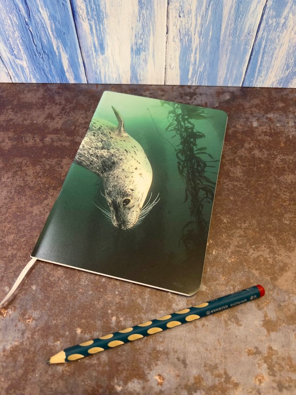 Notebook, Marine themed, A5 (ish), made from up-cycled and recycled materials.