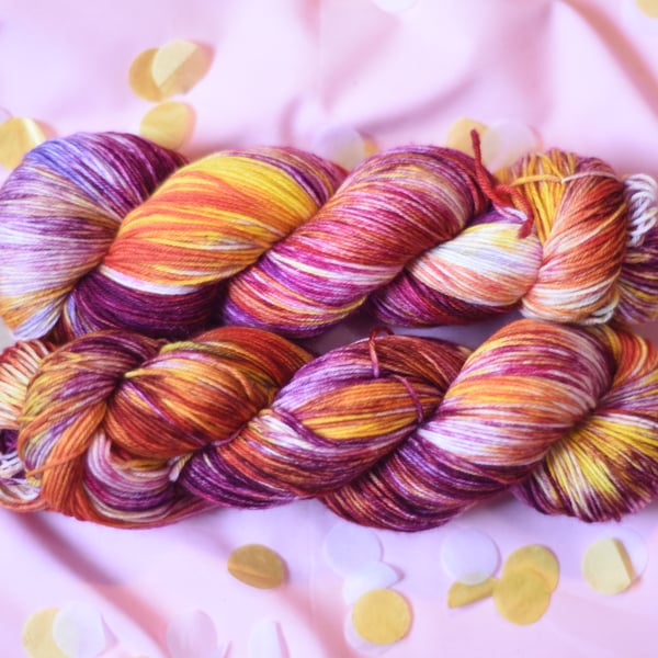 SAMPLE SALE! - luxury hand-dyed wool - 85% merino 15% nylon - 4ply sock yarn