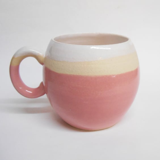Mug Huggable Dusky Pink Stoneware Ceramic.