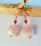 Pink Murano Glass & Crystal Earrings - Birthday, Anniversary, Gifts For Her - Image 3