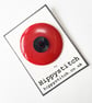 Red & Black Vintage Button Brooch  - Image 1