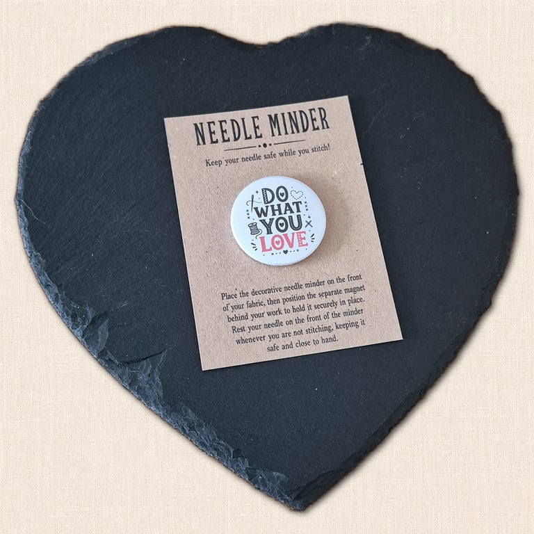 Do What You Love Needle Minder - Positive Cross Stitch Accessory