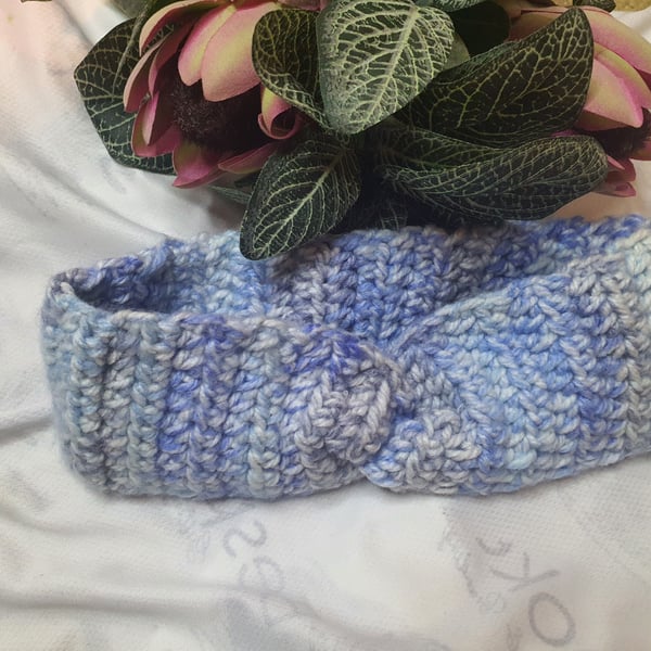 Mottled Blue Headband