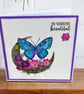 Handmade Watercolour Butterfly and Moon Greeting Card, "To Someone Beautiful" - Image 6