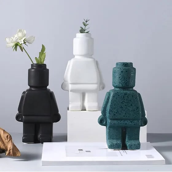 LARGE MINIFIGURE RESIN VASE - Inspired by Lego