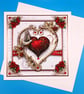 Anniversary Card, Large,  Decoupage - Image 1