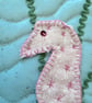 Unframed textile artwork - seahorses - Image 3