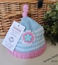 SALE Designer Newborn Knotted Pixie Hat with Cotton - Image 1