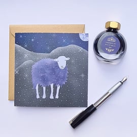 Card Sheep Herdwick Christmas Blank Greetings