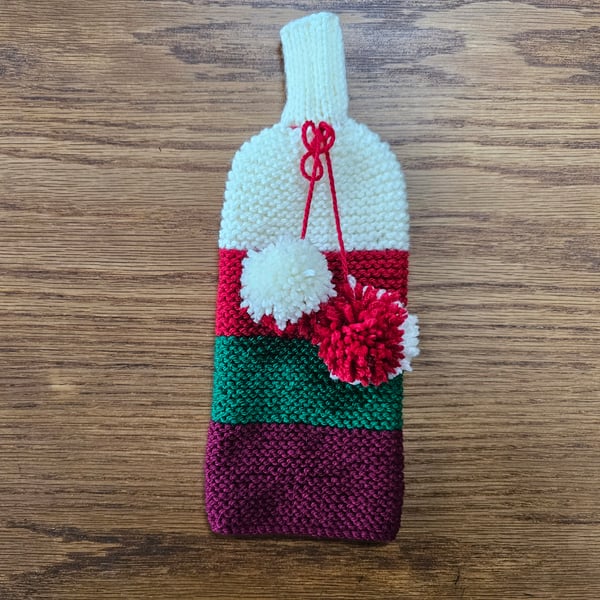 Diane's Festive Multi-Stripe Wine Bottle Cover