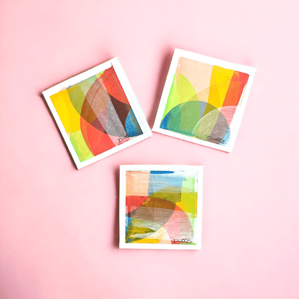 Miniature original abstract trio