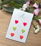Heart Polymer Clay Stud Pack - Lightweight 