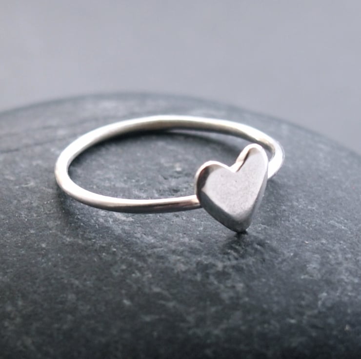 Silver Heart Ring - Folksy