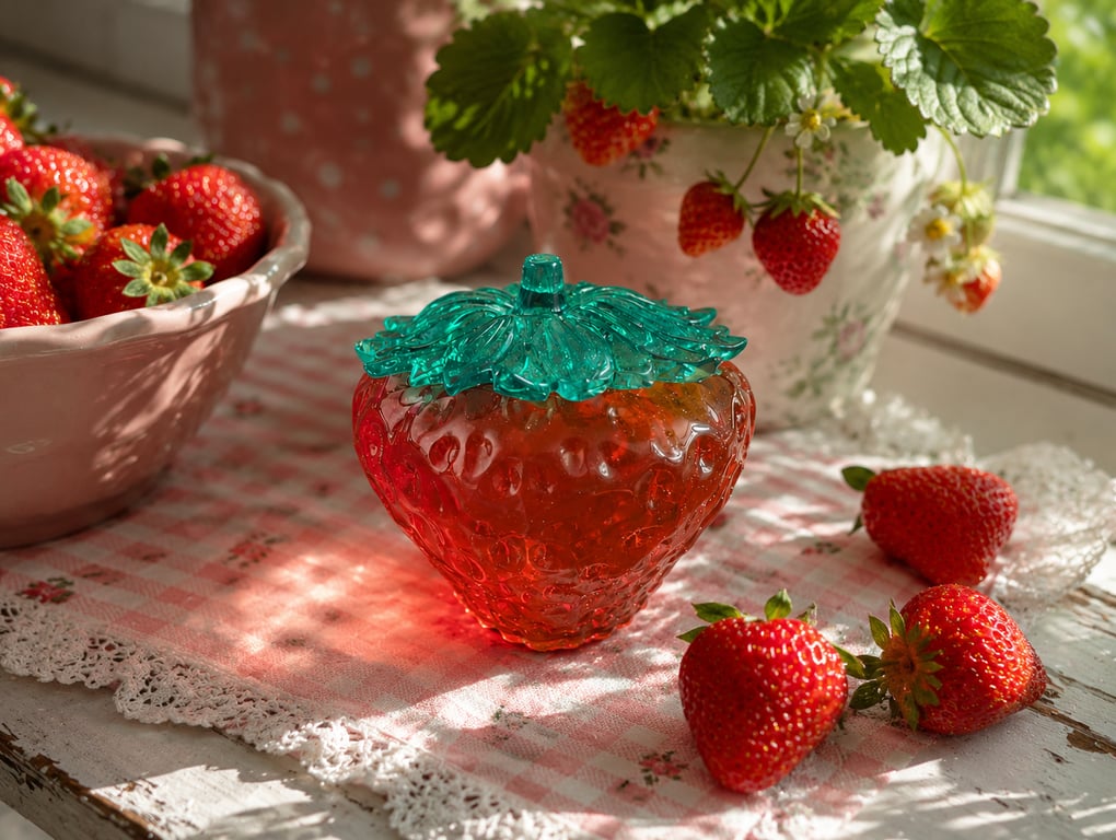 A Strawberry That Will Outlive Us All – Handmade Resin Trinket Pot