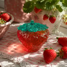 A Strawberry That Will Outlive Us All – Handmade Resin Trinket Pot
