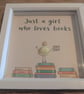 Book Lover Pebble Art Frame just a girl who loves books