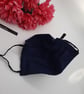 Face mask, medium,  navy, 3 layer, nose wire,  adjustable.   - Image 8