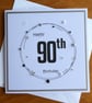 90th Birthday Card - Silver Wreath Design  - Image 10