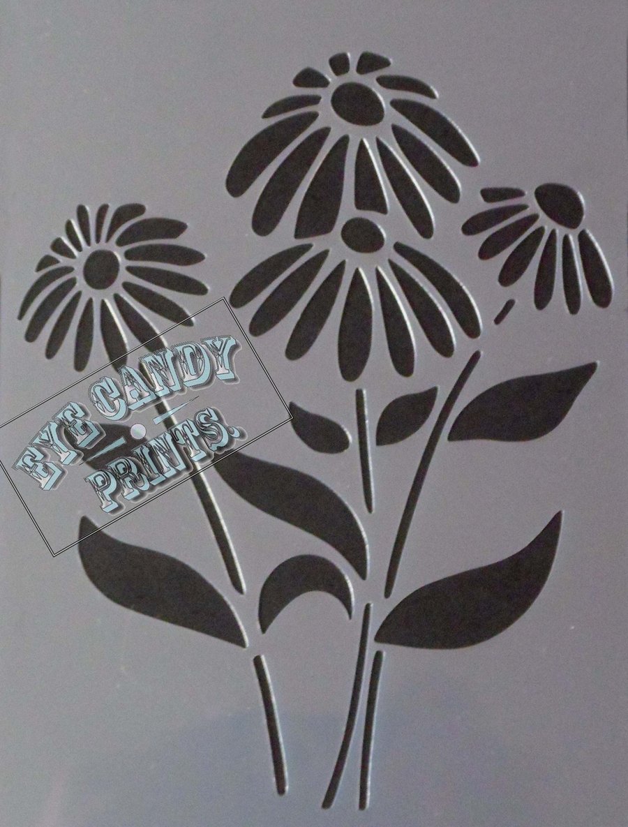 Daisy flower stencil