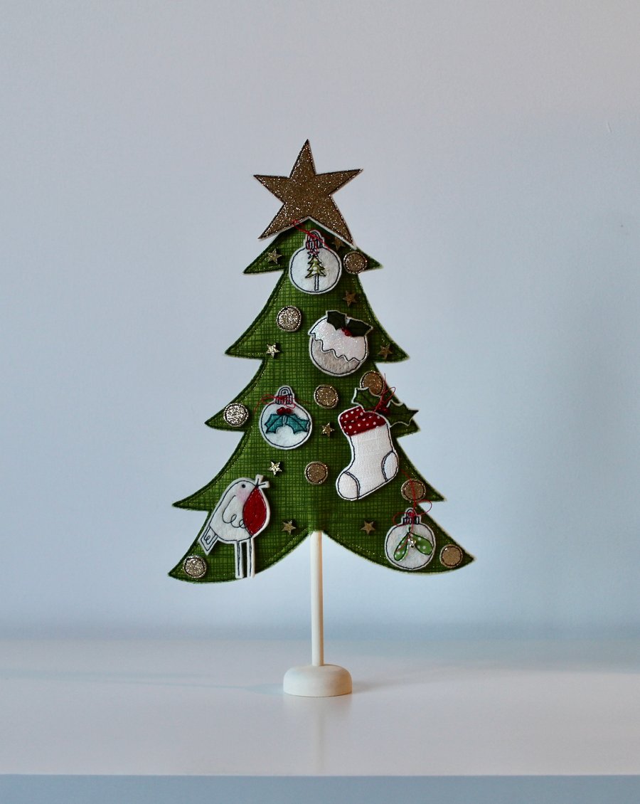'Christmas Tree on a Wooden Stand Four'