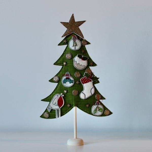 'Christmas Tree on a Wooden Stand Four'
